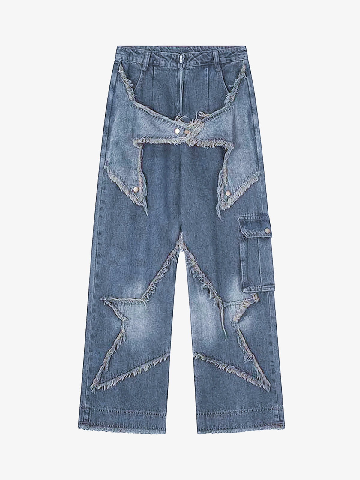 Thesupermade Patch Embroidered Straight-leg Jeans - 1572