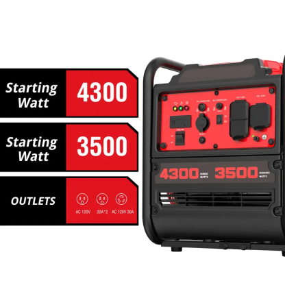 4300-4500Watt Portable Inverter Generator, Gas Powered, Hurricane season, Lightweight and Emergency Backup, Camping, EPA Compliant(DB5041 DL5040 DB5041C)