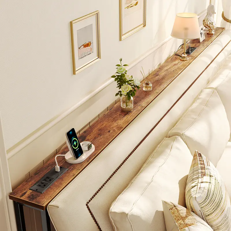 102 Inch Sofa Table with 2 Power Outlets and USB-C Ports