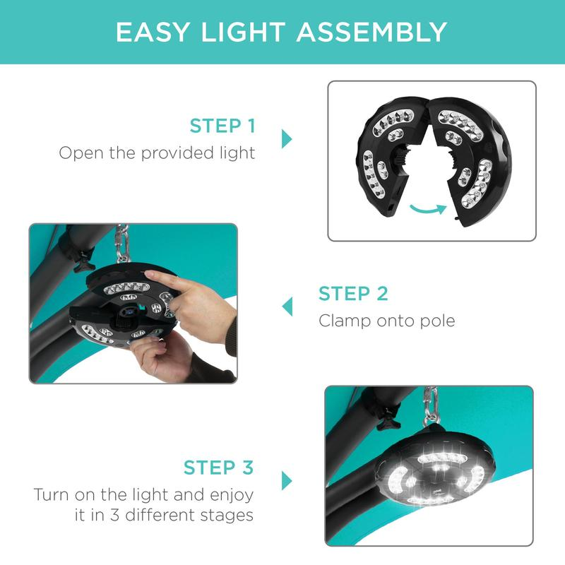  Hanging LED-Lit Curved Chaise Lounge Chair for Backyard