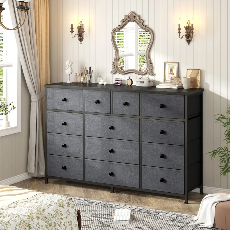 Tall Dresser with 12/16 Fabric Drawers