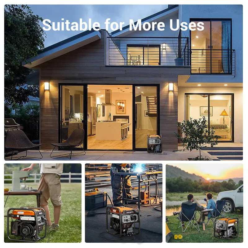 4400 Watts Off-Grid Portable Generator Outdoor Power Equipment