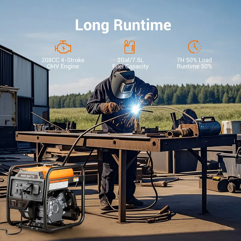 4400 Watts Off-Grid Portable Generator Outdoor Power Equipment