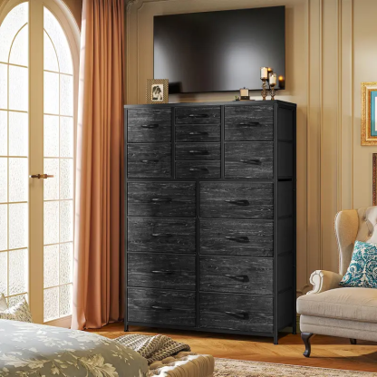 Tall Dresser with 12/16 Fabric Drawers