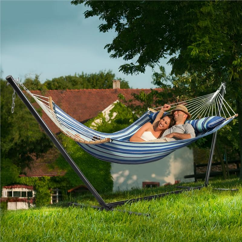 Extra Large Hammock with Stand w/Pillow & Carry Bag