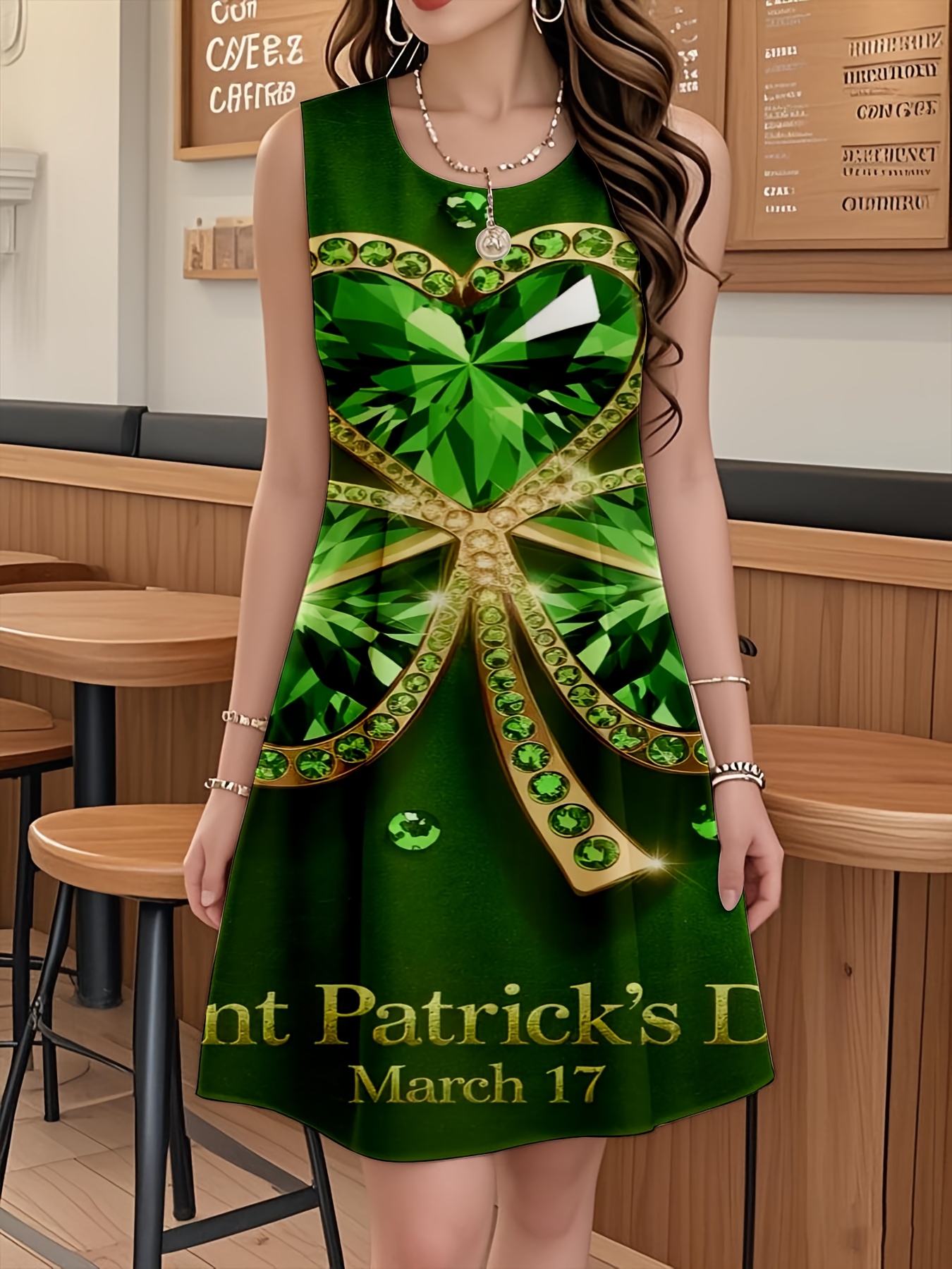 Plus Size Saint Patrick'S Day Tank Dress（Buy 2 Free Shipping)