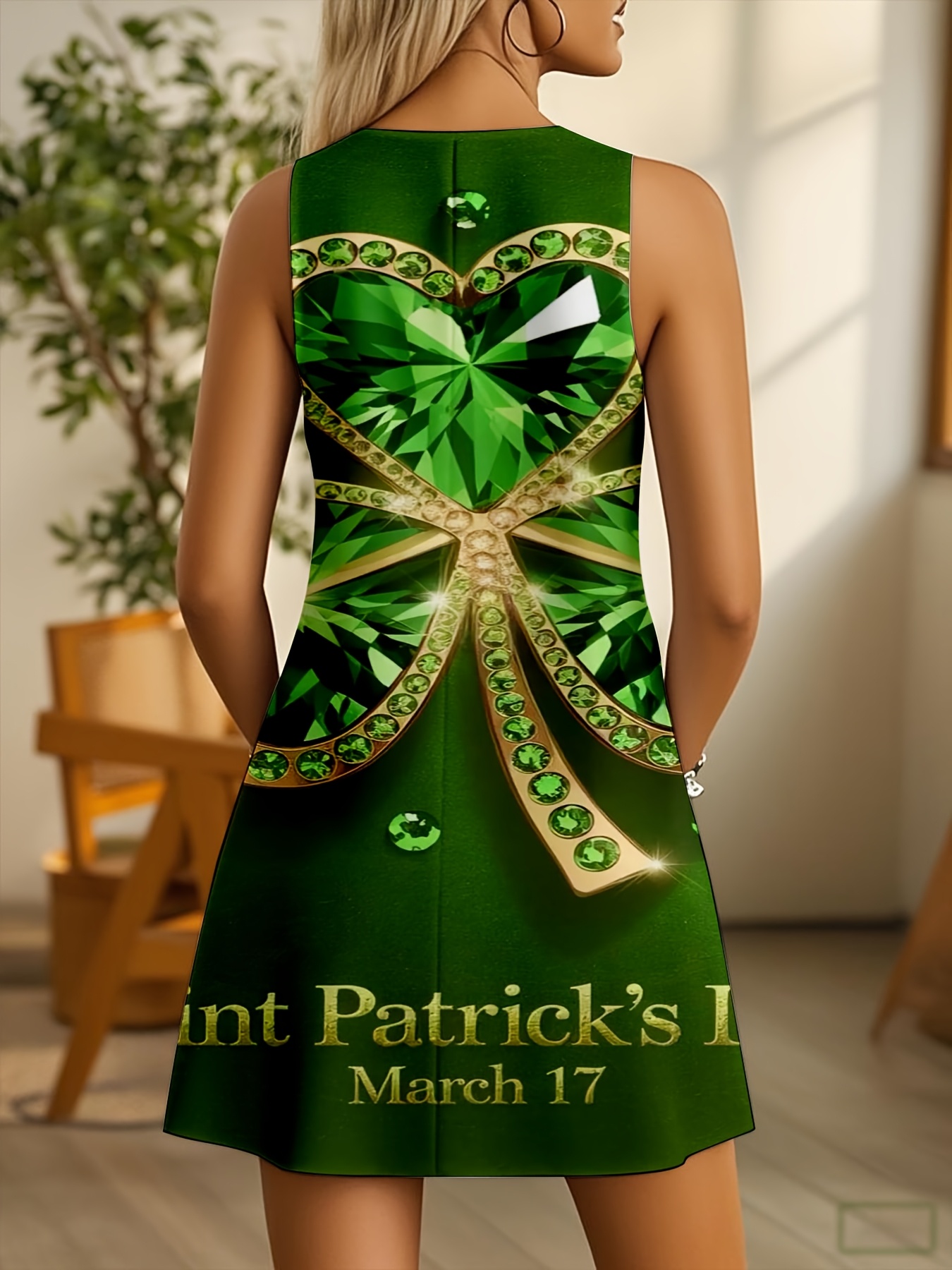 Plus Size Saint Patrick'S Day Tank Dress（Buy 2 Free Shipping)