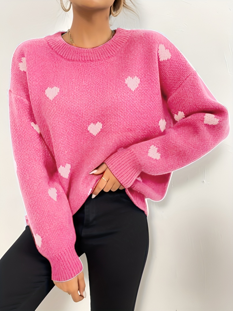 Love Heart Valentine Knit Sweater(Buy 2 Free Shipping)