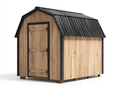 Abri de jardin bois 210x180x220 cm - naturel - rangement extérieur avec toit métallique-Havenuna