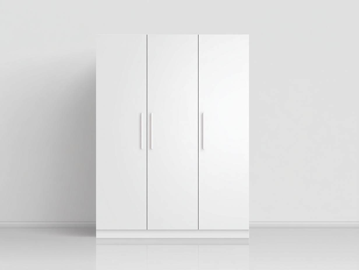 Armoire en bois 120x55x180 cm - blanc - design épuré et fonctionnel pour chambre-Havenuna