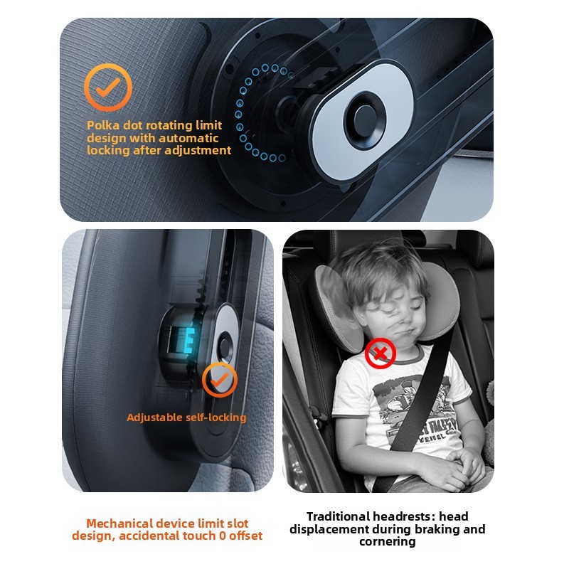 3D Adjustable Dual Hook Car Neck Pillow | Memory Foam Support