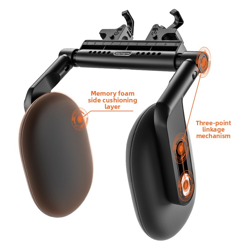 3D Adjustable Dual Hook Car Neck Pillow | Memory Foam Support
