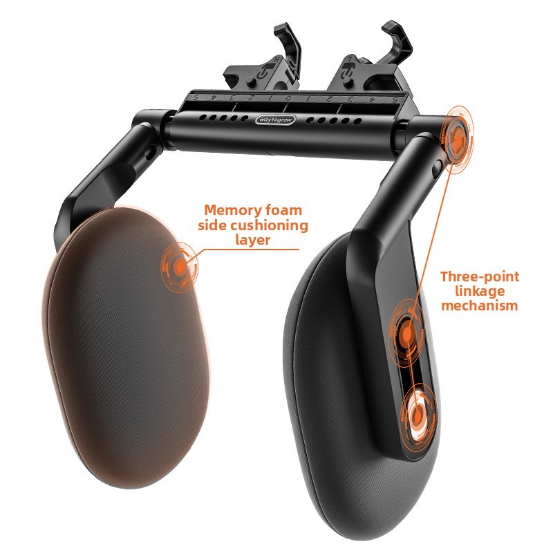 3D Adjustable Dual Hook Car Neck Pillow | Memory Foam Support