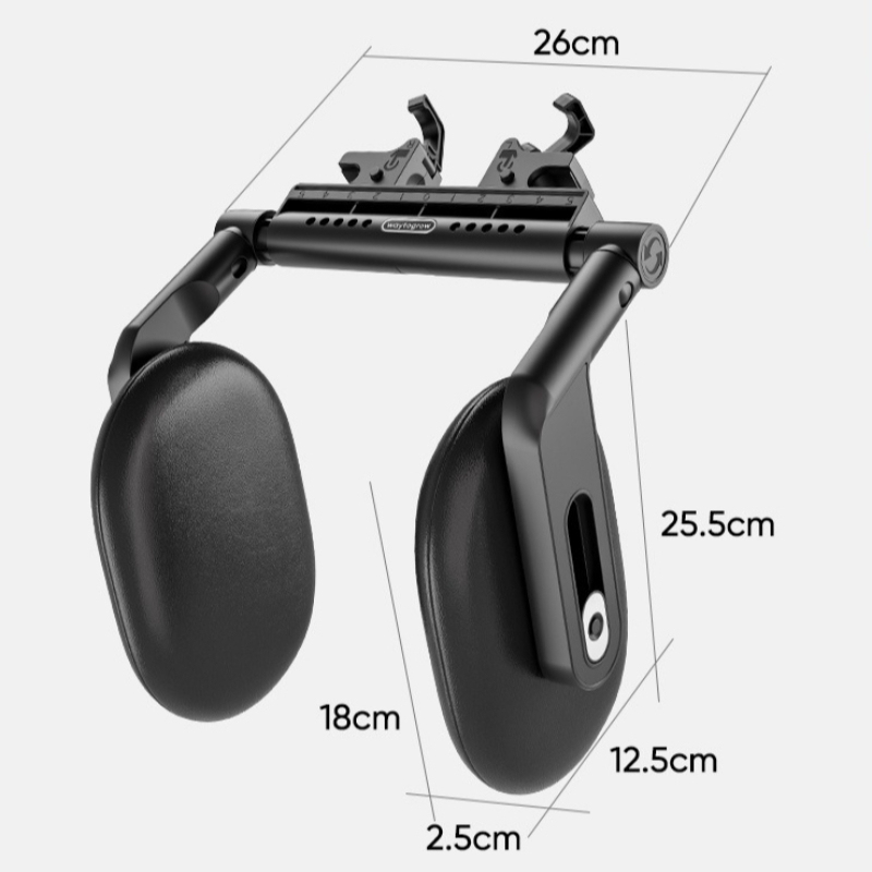 3D Adjustable Dual Hook Car Neck Pillow | Memory Foam Support