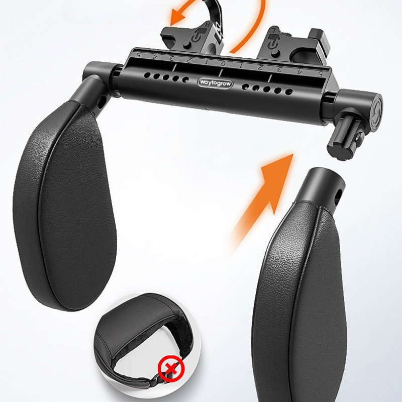 3D Adjustable Dual Hook Car Neck Pillow | Memory Foam Support