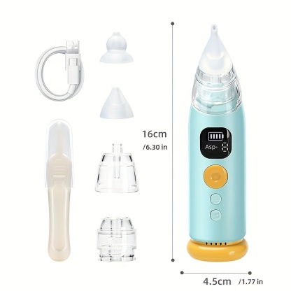Baby Electric Nasal Aspirator | Quiet Adjustable Suction Nose Cleaner for Newborns