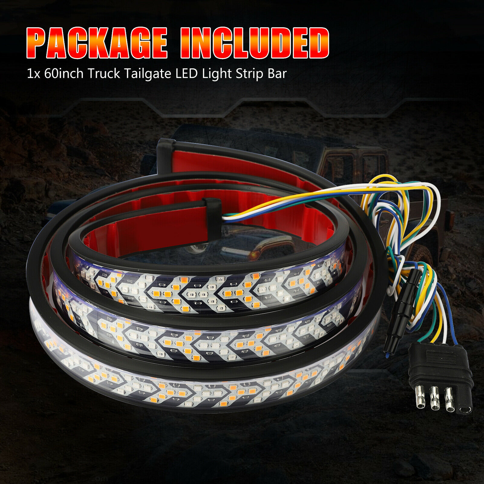 Pickup Truck Multi-function Turn Signal Flowing Herringbone Brake Light