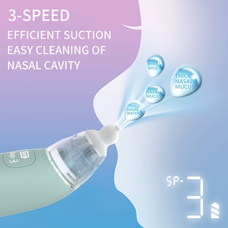 Baby Electric Nasal Aspirator | Quiet Adjustable Suction Nose Cleaner for Newborns