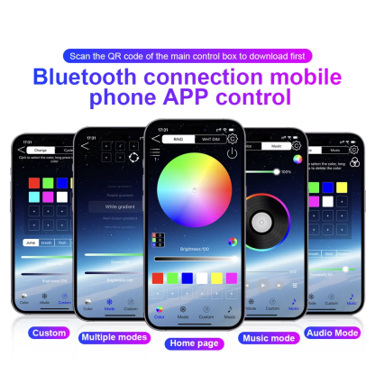 CyberGlow™ 18-in-1 Chasing Symphony Car Ambient Lighting Kit (App & Music Sync)