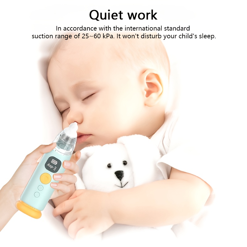 Baby Electric Nasal Aspirator | Quiet Adjustable Suction Nose Cleaner for Newborns