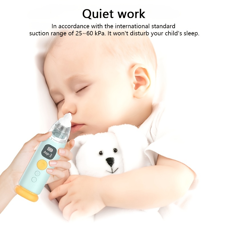 Baby Electric Nasal Aspirator | Quiet Adjustable Suction Nose Cleaner for Newborns