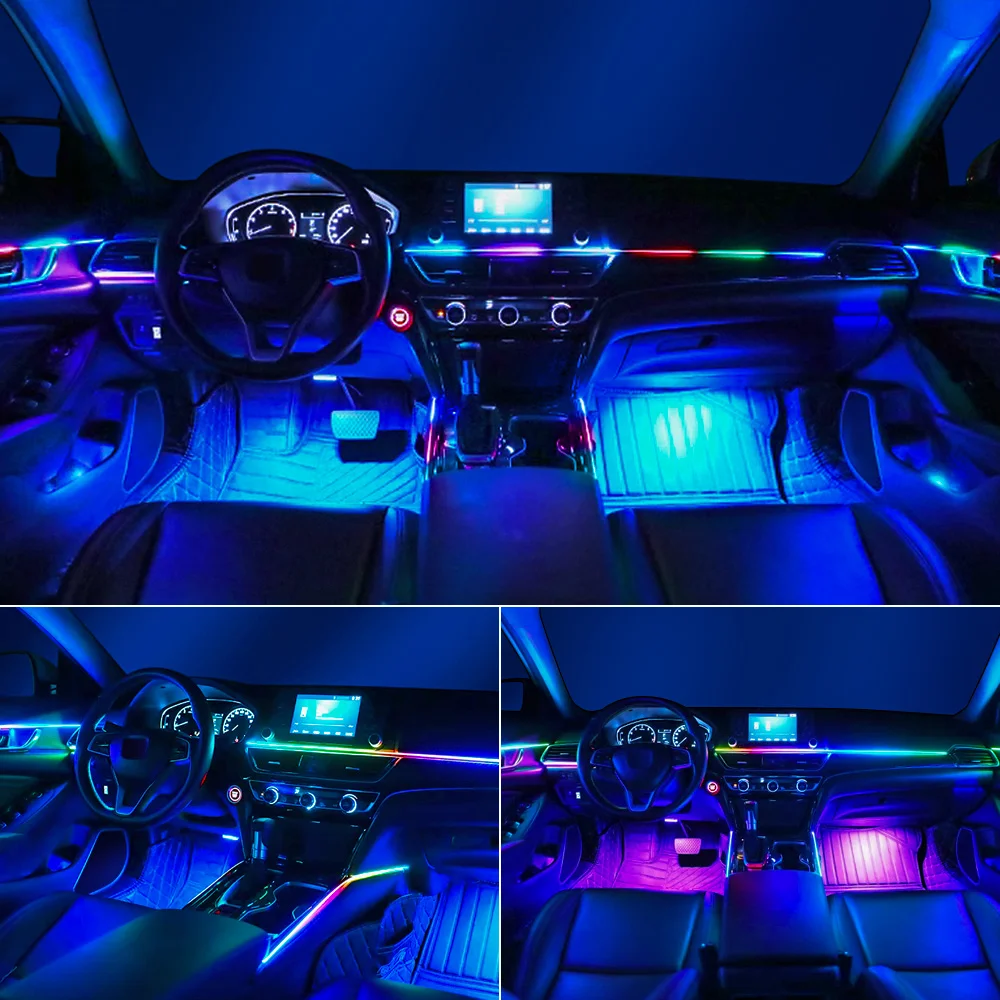 CyberGlow™ 18-in-1 Chasing Symphony Car Ambient Lighting Kit (App & Music Sync)