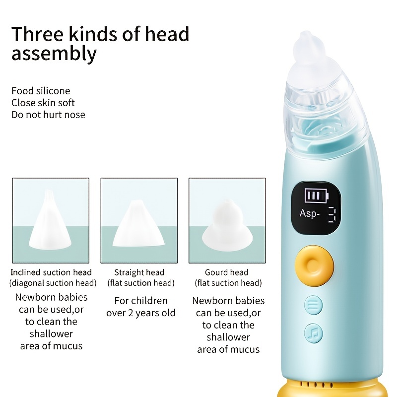 Baby Electric Nasal Aspirator | Quiet Adjustable Suction Nose Cleaner for Newborns