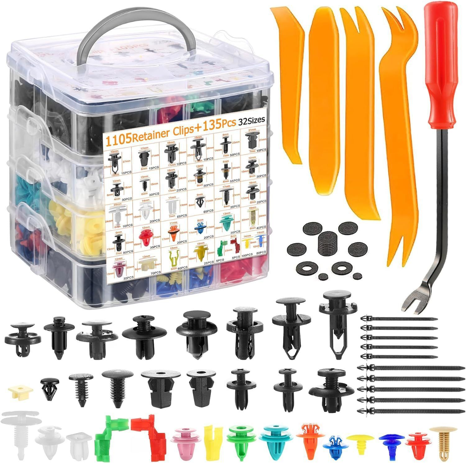 SnapForge Auto Body Fasteners Kit & Fastener Remover