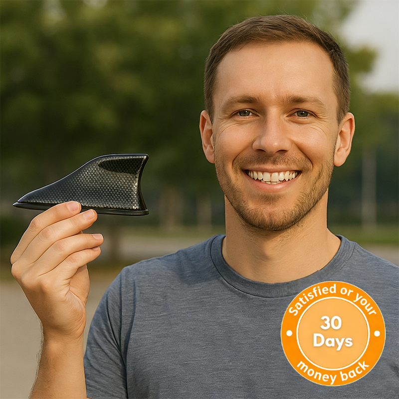 2nd Gen Amplified Shark Fin Antenna | FM/AM Signal Booster for Car Radio