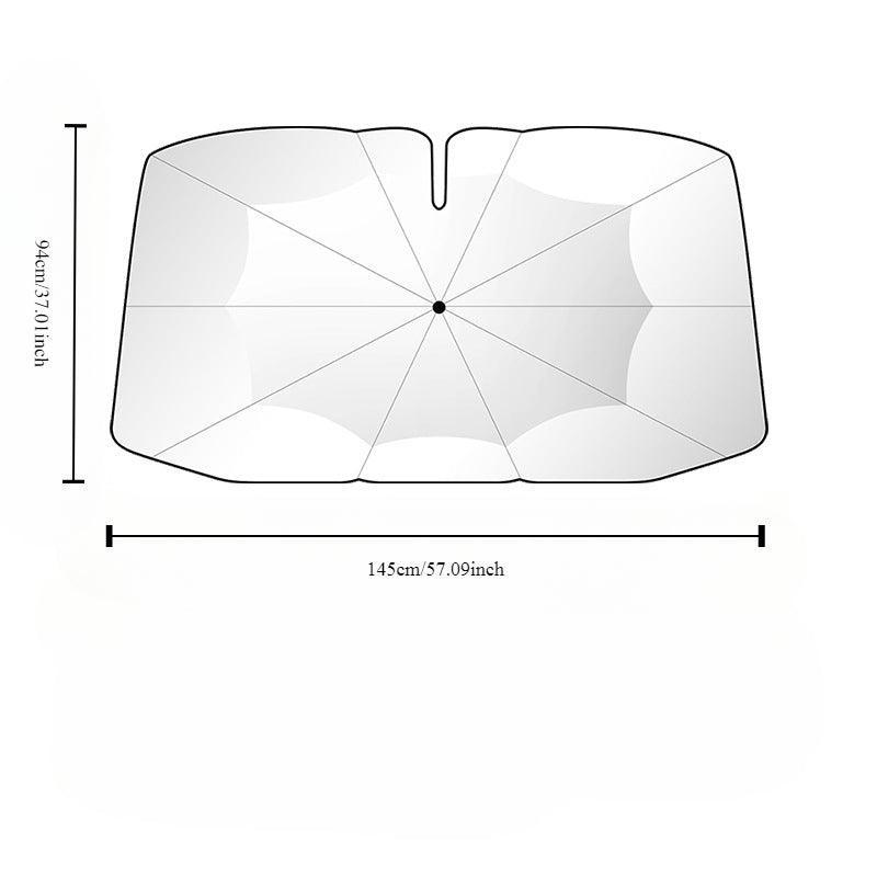 New 360° Bendable Handle Car Parasol Car Front Windshield Sun Protection Heat Shield Universal Car Parasol-Greetlamp