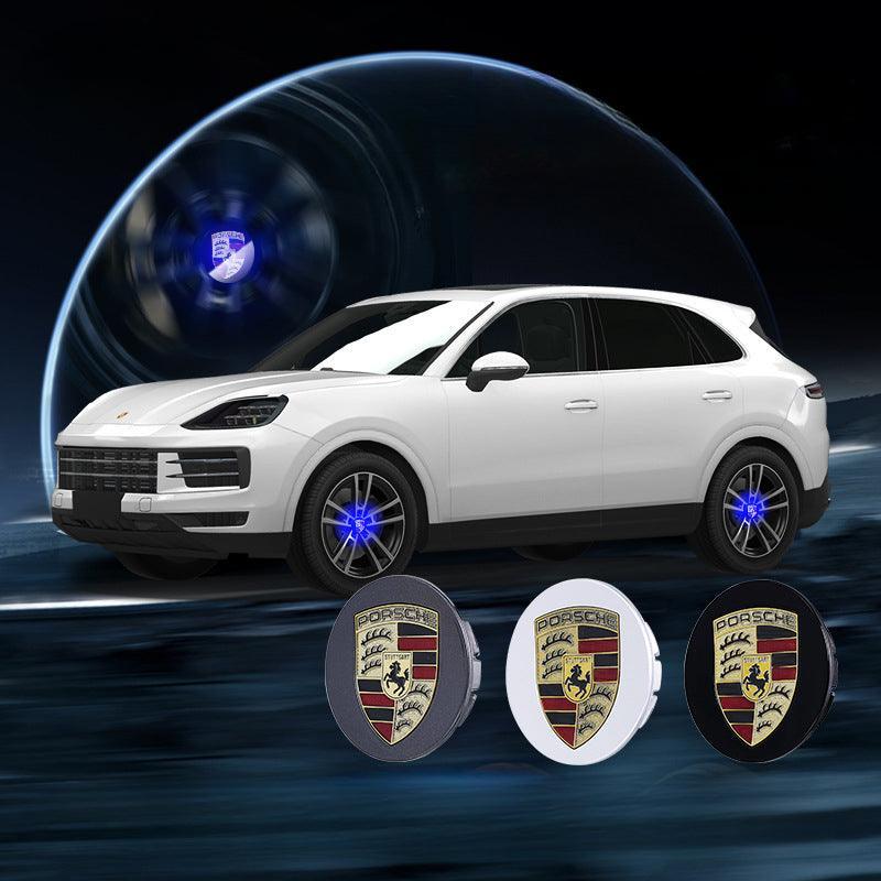 Suitable For Porsche Magnetic Suspension Hub Caps & LED Suspension Luminous Wheel Hub Lights-Greetlamp