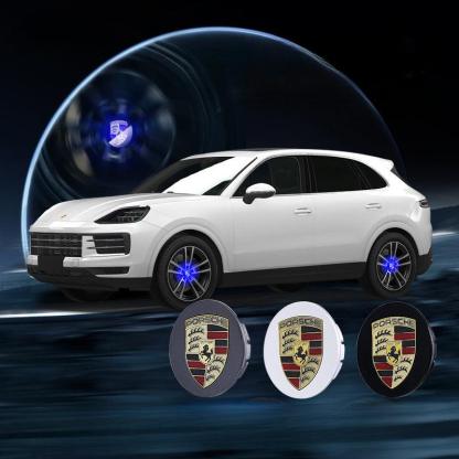 Suitable For Porsche Magnetic Suspension Hub Caps & LED Suspension Luminous Wheel Hub Lights-Greetlamp