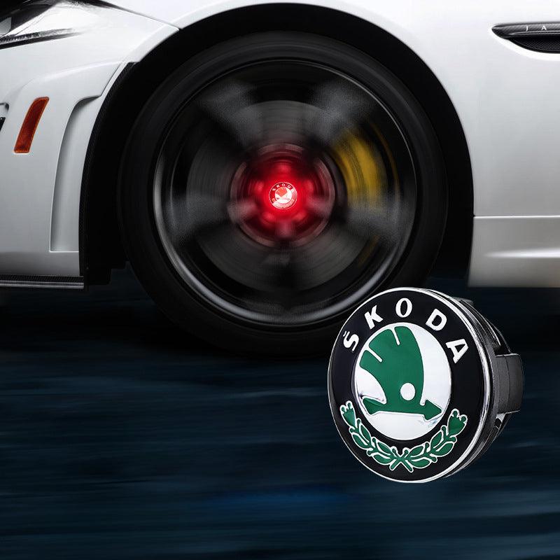 Suitable For Škoda Magnetic Suspension Hub Caps & LED Suspension Luminous Wheel Hub Lights-Greetlamp