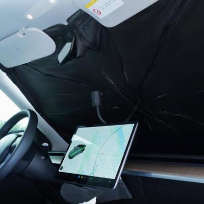 New 360° Bendable Handle Car Parasol Car Front Windshield Sun Protection Heat Shield Universal Car Parasol-Greetlamp