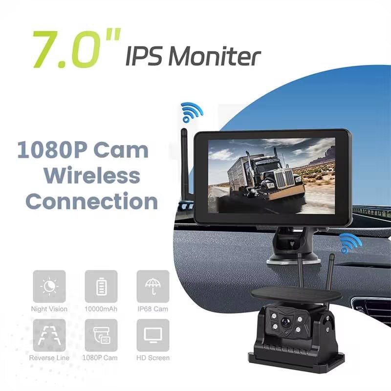 SolarDrive™ 7" Wireless Touchscreen Backup Camera System