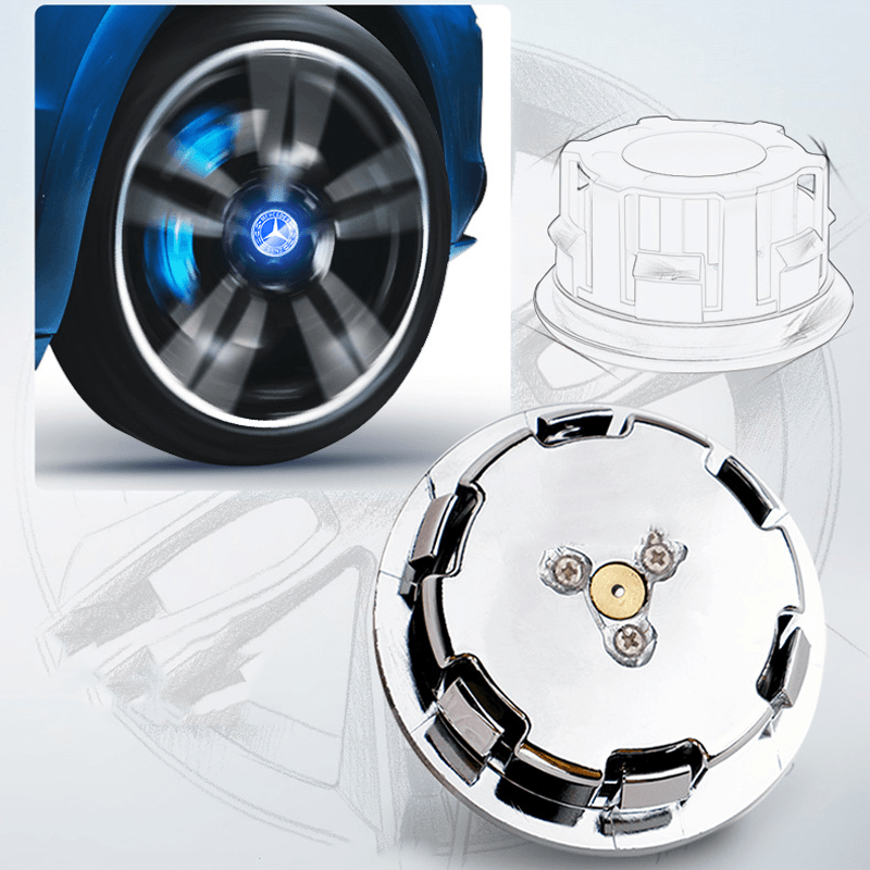 Suitable For Mercedes-Benz Magnetic Suspension Hub Caps & LED Suspension Luminous Wheel Hub Lights-Greetlamp