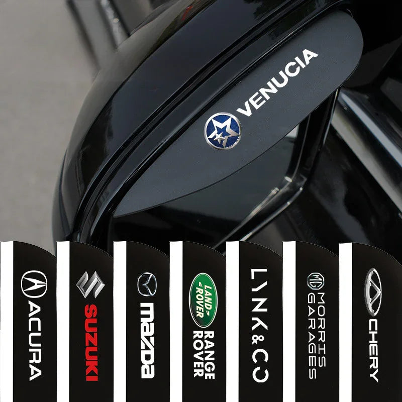 (2 PCS) Universal Silicone Car Rearview Mirror Rain Shield Rearview Mirror Rain Cover-Greetlamp