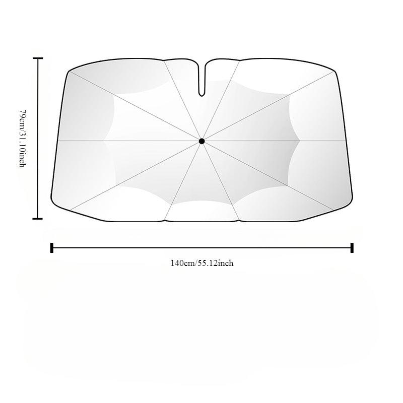 New 360° Bendable Handle Car Parasol Car Front Windshield Sun Protection Heat Shield Universal Car Parasol-Greetlamp