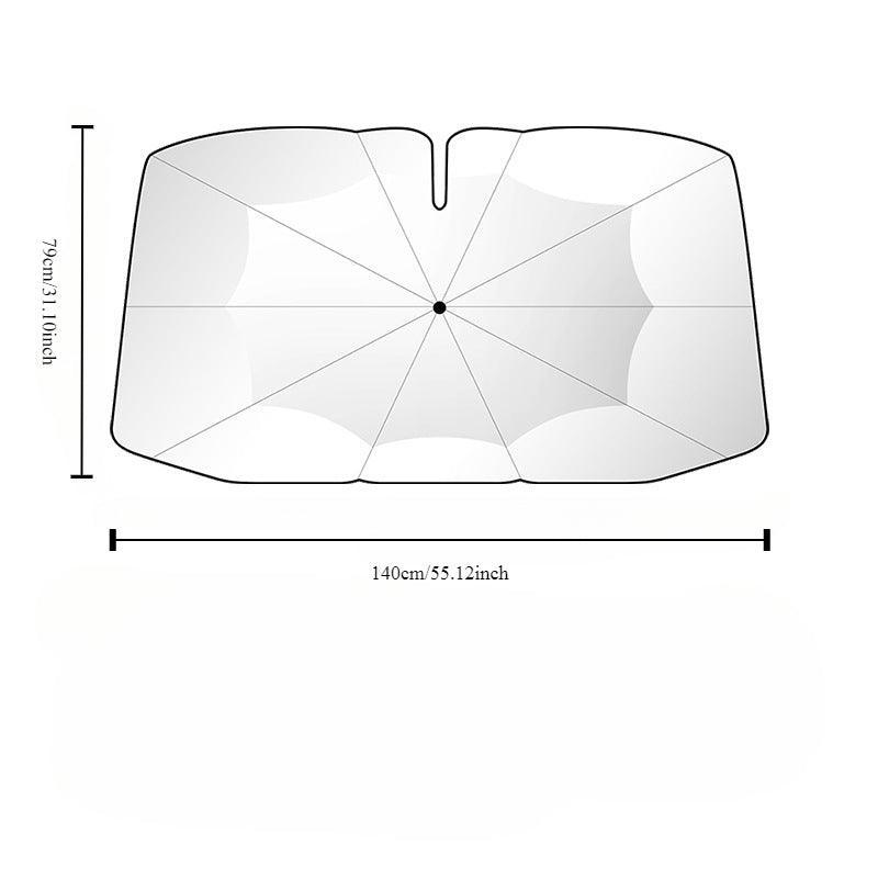 New 360° Bendable Handle Car Parasol Car Front Windshield Sun Protection Heat Shield Universal Car Parasol-Greetlamp