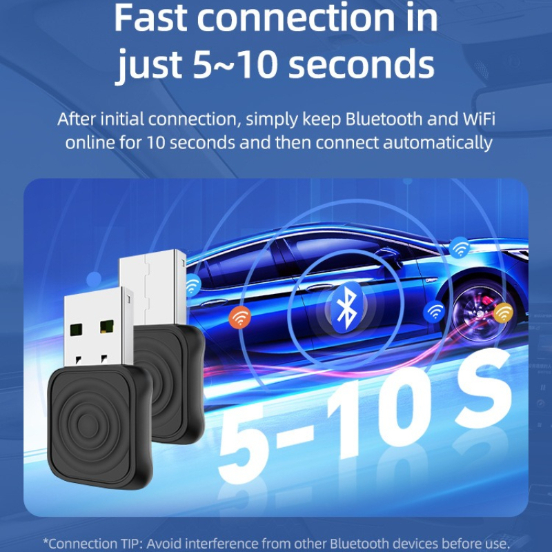 2-in-1 Wireless CarPlay & Android Auto Adapter | Plug-and-Play