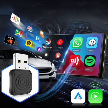 2-in-1 Wireless CarPlay & Android Auto Adapter | Plug-and-Play