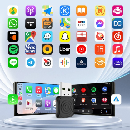 2-in-1 Wireless CarPlay & Android Auto Adapter | Plug-and-Play