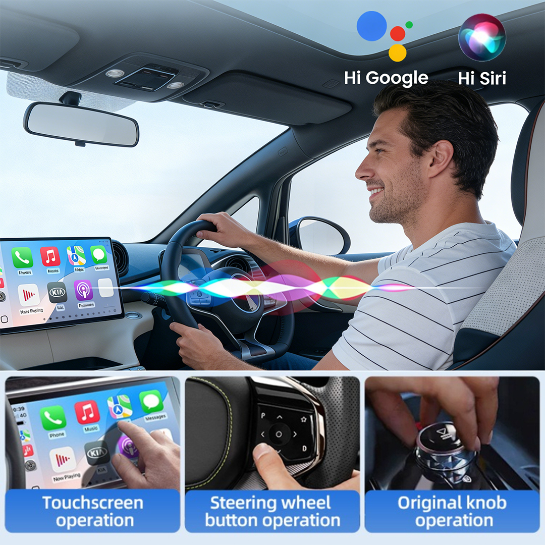 2-in-1 Wireless CarPlay & Android Auto Adapter | Plug-and-Play