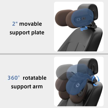 3D Adjustable Dual-Hook Car Seat Headrest | Memory Foam Support