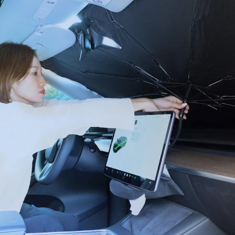 New 360° Bendable Handle Car Parasol Car Front Windshield Sun Protection Heat Shield Universal Car Parasol-Greetlamp