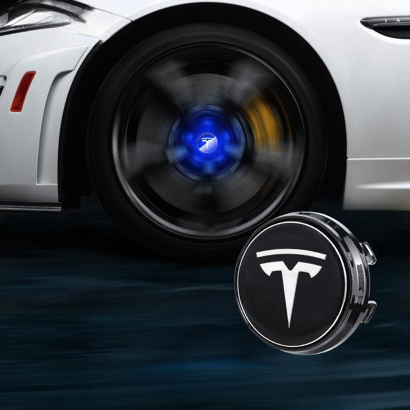 Suitable For Tesla Magnetic Suspension Hub Caps & LED Suspension Luminous Wheel Hub Lights-Greetlamp