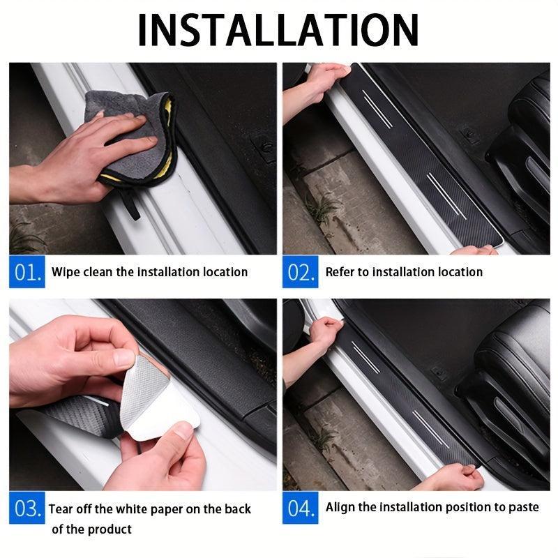 ( 9PCS )Carbon Car Door Sills Stickers-Greetlamp