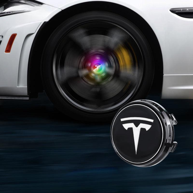Suitable For Tesla Magnetic Suspension Hub Caps & LED Suspension Luminous Wheel Hub Lights-Greetlamp