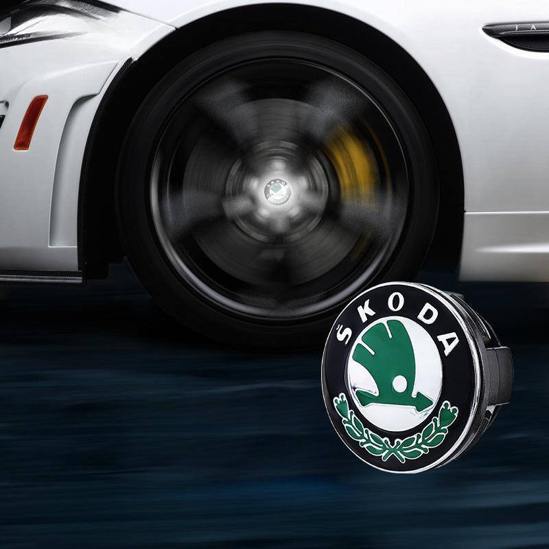 Suitable For Škoda Magnetic Suspension Hub Caps & LED Suspension Luminous Wheel Hub Lights-Greetlamp