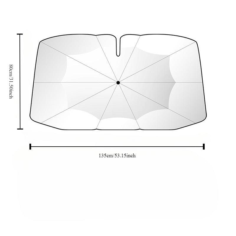 New 360° Bendable Handle Car Parasol Car Front Windshield Sun Protection Heat Shield Universal Car Parasol-Greetlamp